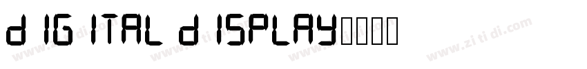 digital display字体转换